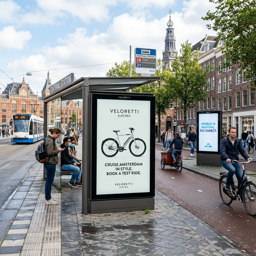 Abri reclame Amsterdam